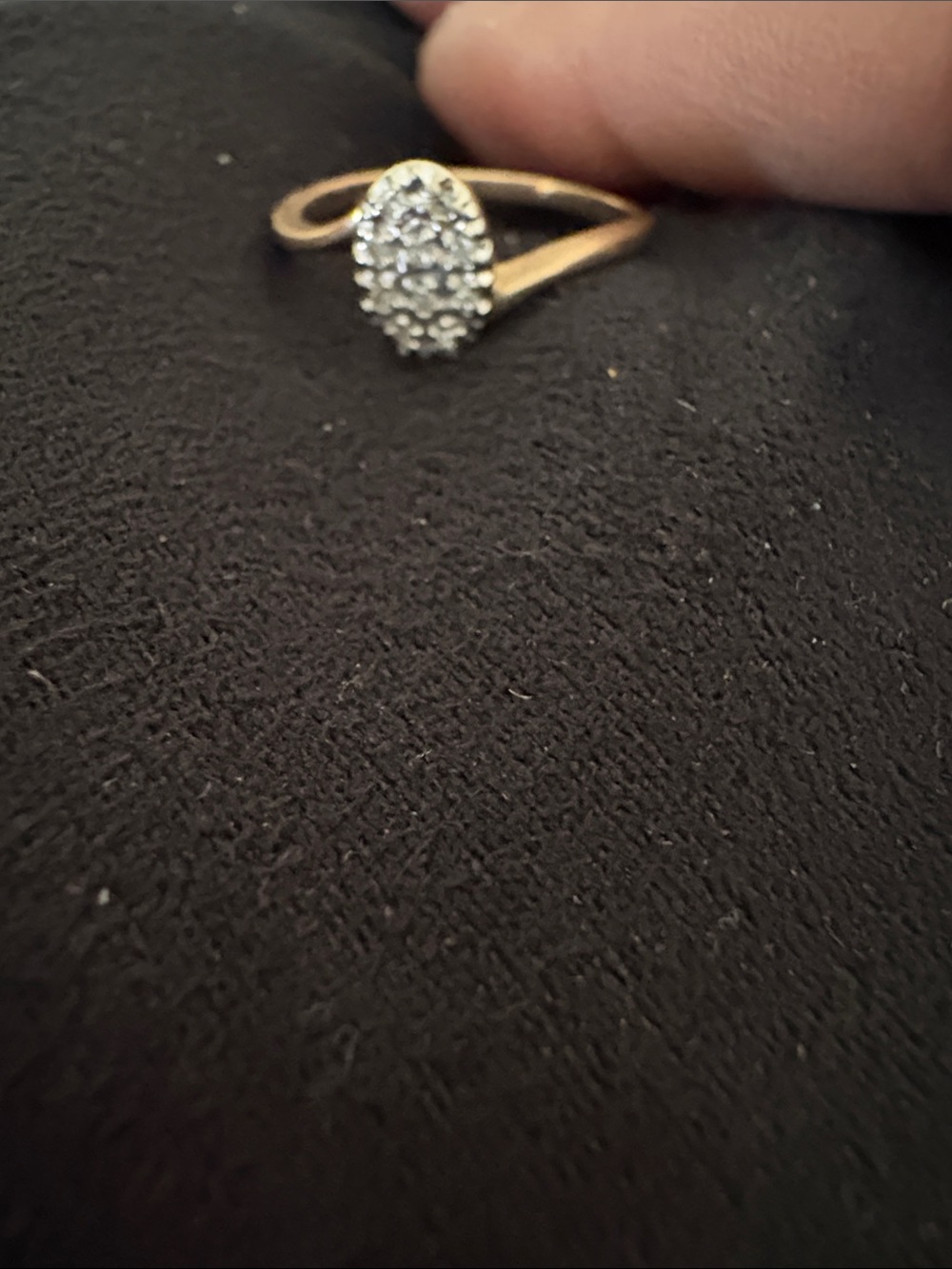 14kt yellow Gold pave diamond Oval Stone Ring - Women Jewelry